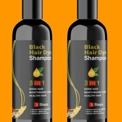 Unisex Instant Black Herbal Hair Dye Shampoo for Grey Hair Coverage Shampoo 3 in 1(100ml) Pack Of 2